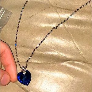 Rhinestone Heart Pendant Necklace